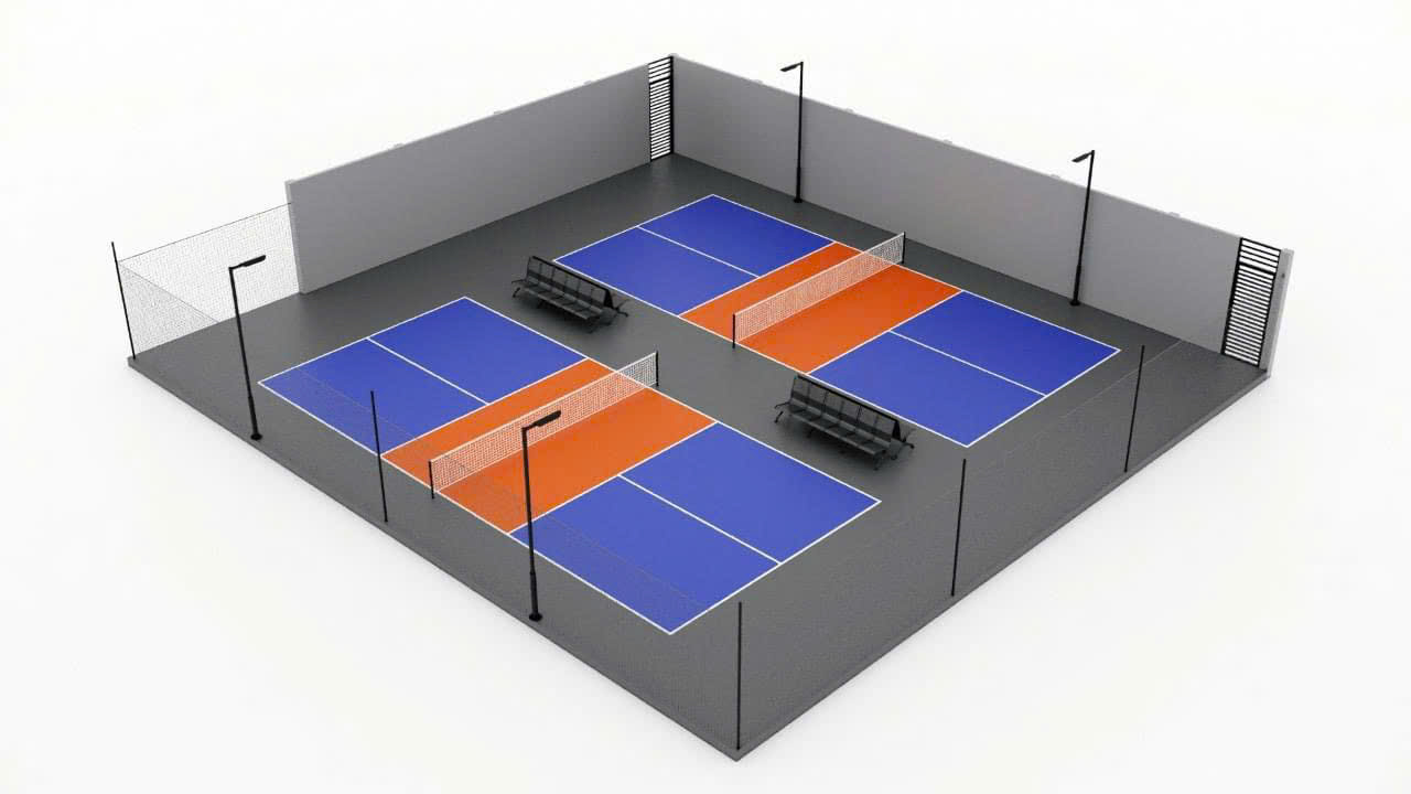 Thi công sân pickleball STANDARD-NNU-Laykold